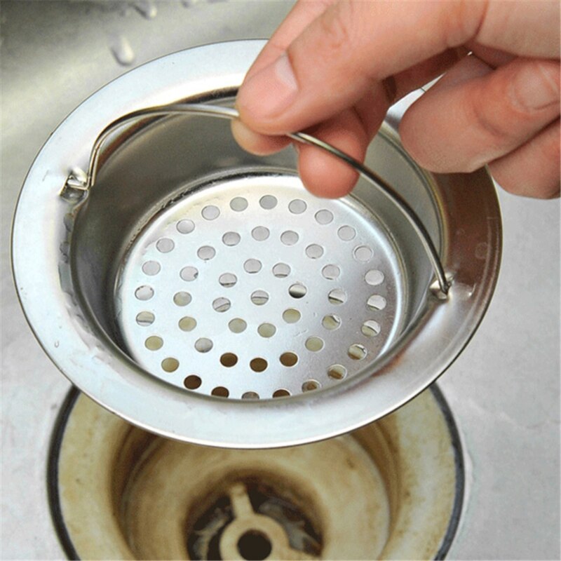 Roestvrijstalen Aanrecht Zeef Filter Tank Huishoudelijke Sink Bad Douche Afvoer Gat Filter Ronde Metalen Sink Filter Mesh