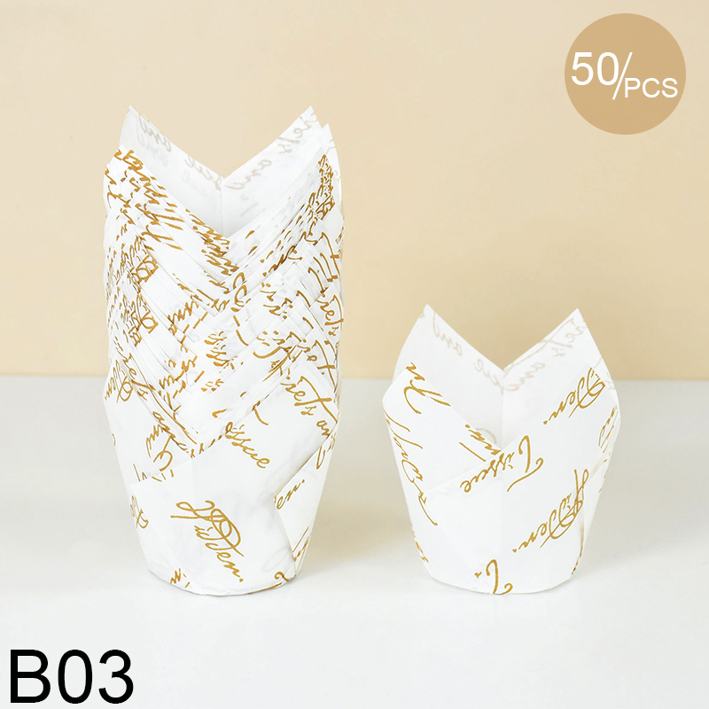50 stücke Zeitung Stil Cupcake Liner Backförmchen Für Hochzeit Geburtstag Party Tulpe Muffin Cupcake Pappbecher Öldicht Kuchen Verpackung: dunkel khaki