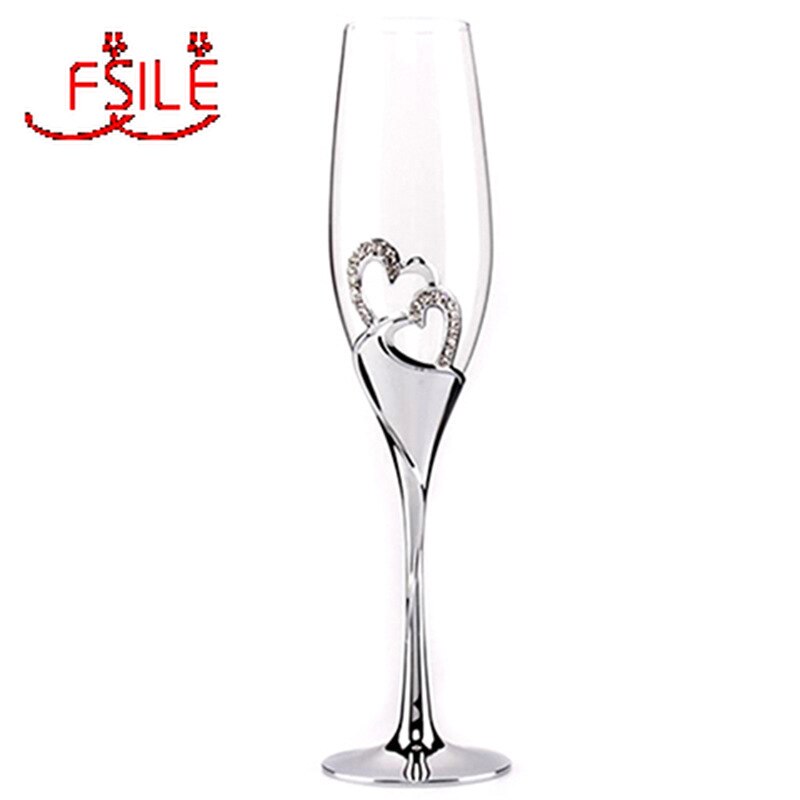 2 Stks/set Crystal Wedding Toast Champagne Glazen Wijn Glazen Drink Glazen Feest Bruiloft Wijn Decoratie Glazen Party Box