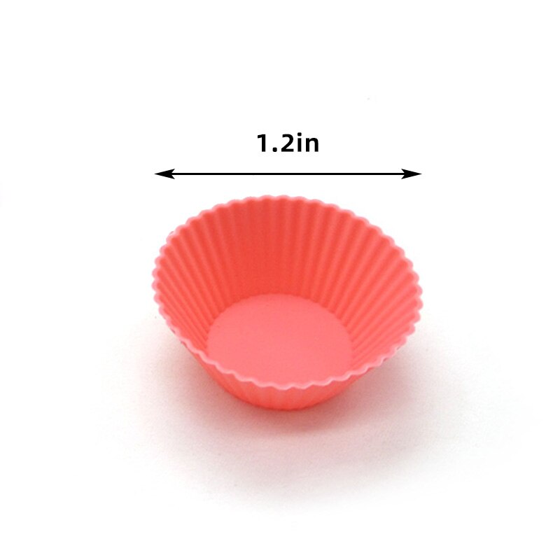 12 Pcs Silicone Cupcake Liner Bakken Cup Silicon Muffin Bakvormen Bakken Tools Voor Gebak Gebak Accessoires Bakvorm