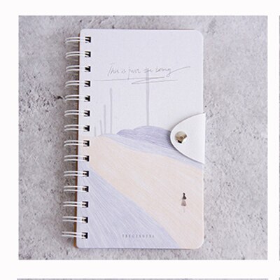 Button Notepad Flip Coil This Small Fresh Portable Spiral Notebook Diary Book Paper Sketch Book Office School Supplies: A