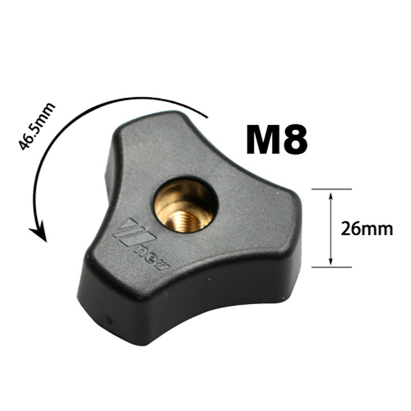 Rail d'onglet t-track 19x9.5mm pour scie de Table, outil de menuiserie: 1pc M8 Bigger Nut