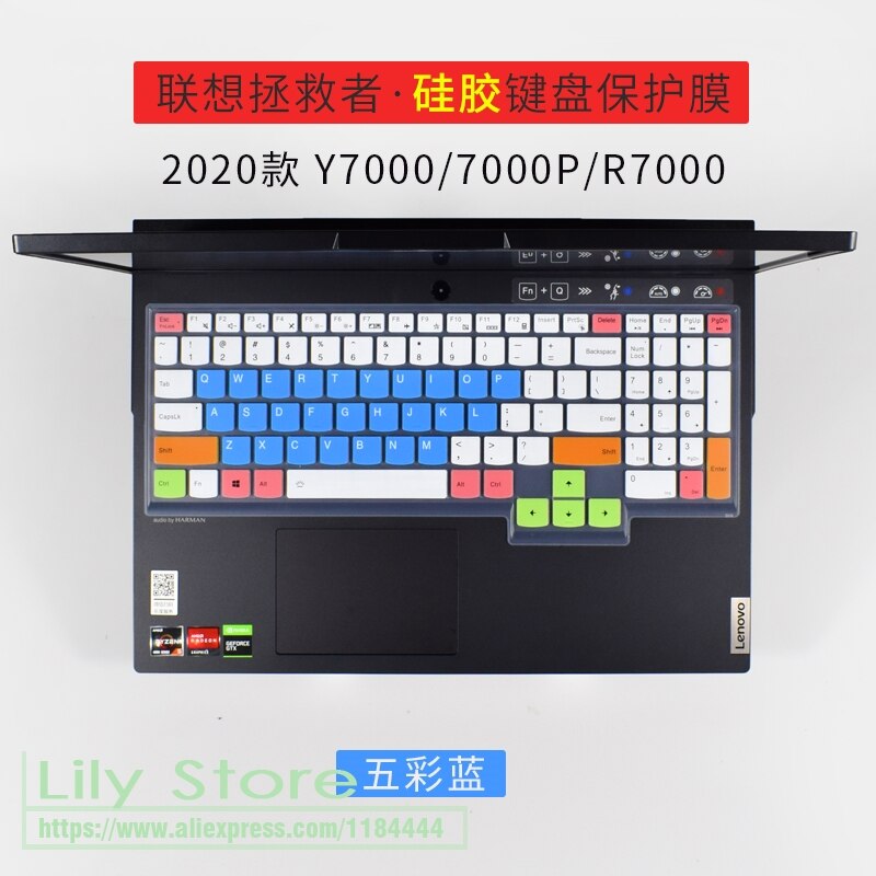 for 15.6 Inch Lenovo Legion 5 15 R7000 Y7000 Y7000P R7000P Legion5 Laptop Protector 15 inch Silicone Keyboard Cover Skin: candyblue