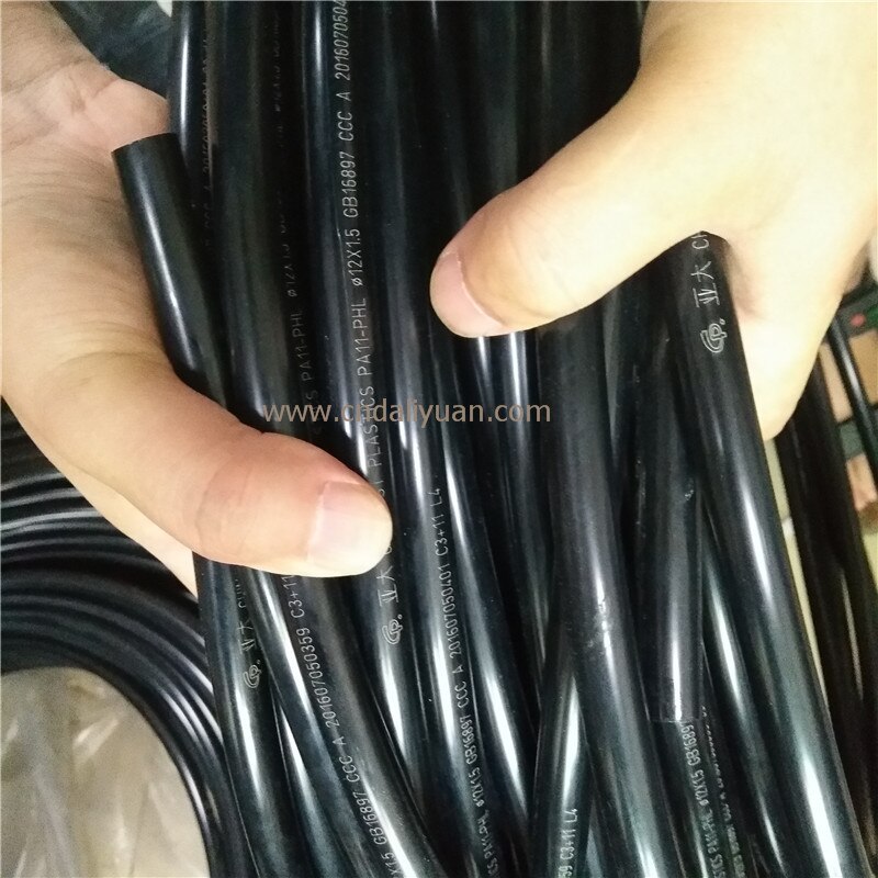 ID9 12*1.5 Nylon pipe fule line 12mmx9mm PA11 nylon tube 5 meters a lot