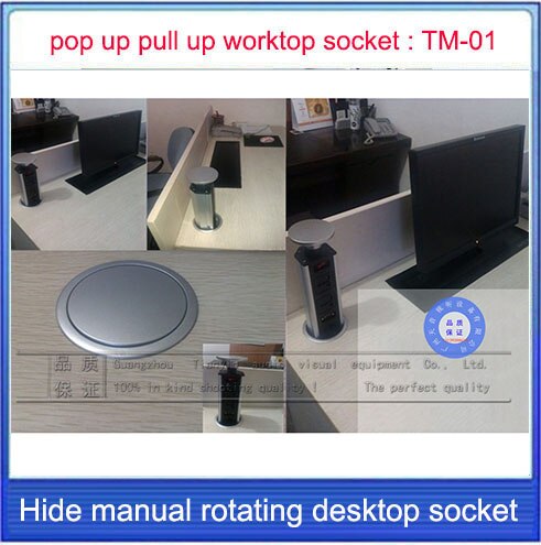 pop UP/Working table socket/hidden/Universal power plug / EU plug / USB Charging office desktop socket / kitchen socket TM-01