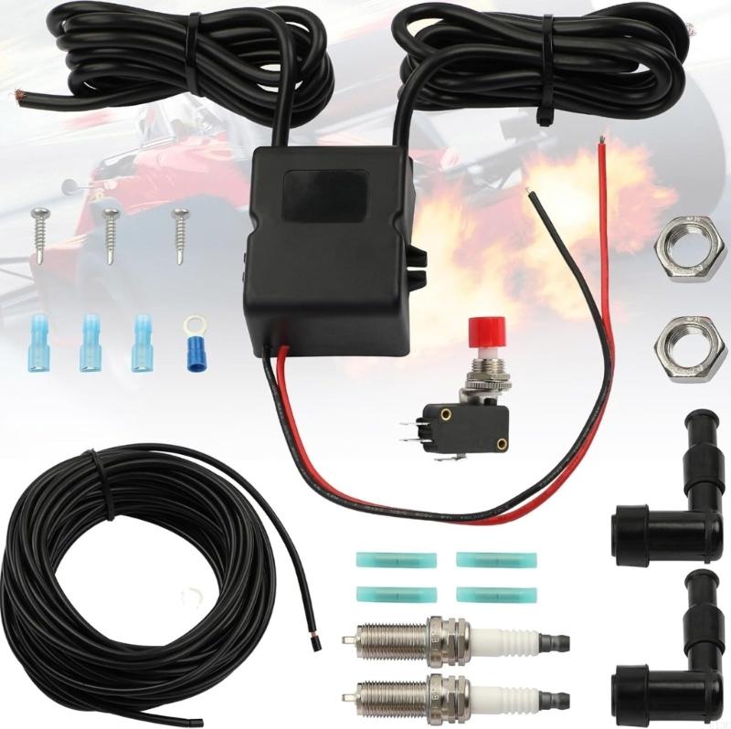 U13C Exhaust Flame Set Double Flamethrower for Car Truck Flame Thrower BFTKAFK-Dual Suit for Motorcycle