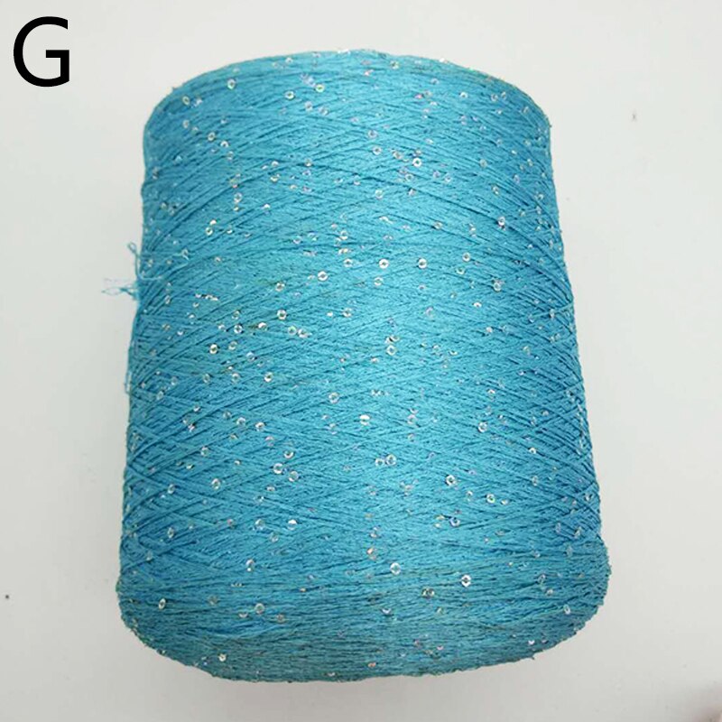100g paillette garn pailletter uldnål naturlige perler blonder binder et knudegarn til håndstrikning hæklet trådlinjetrøje: G