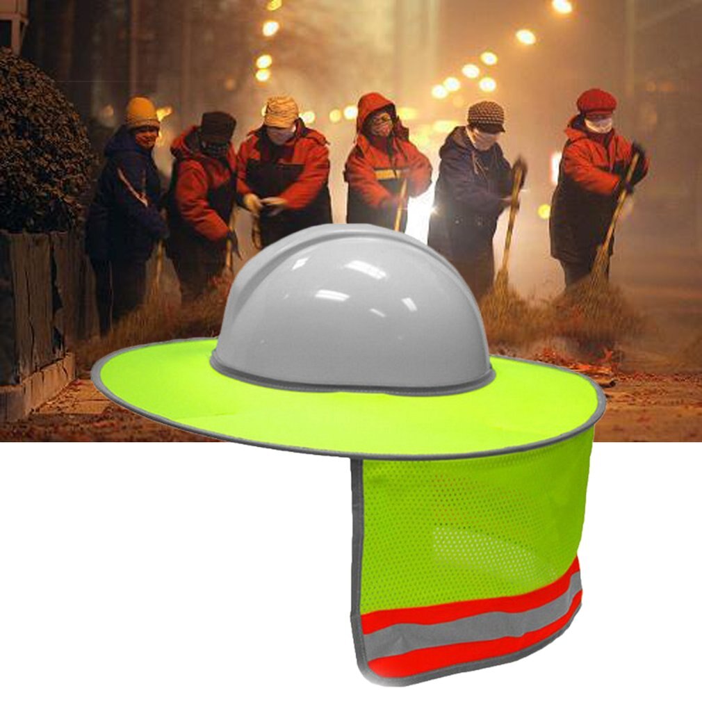 Protection solaire pare-soleil avec bande réfléchissante et maille haute visibilité pour casque/casque