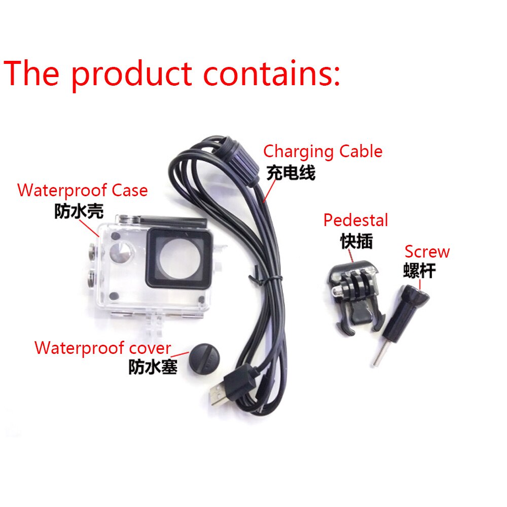 Voor SJCAM SJ4000 Sj7000 sj9000 Camera Accessoires Waterdichte Case Charger shell USB Kabel C30 H9 A8 C4 Voor Motocycle Clownfish: Default Title