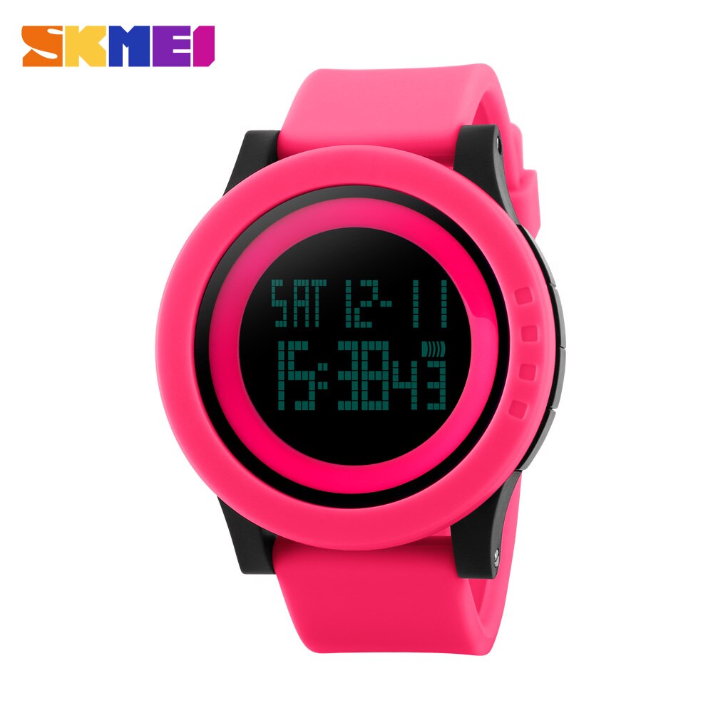 Casual waterdichte zwemsporthorloge heren dames led elektronisch polshorloge skmei merk digitale horloges heren klok: Rozerode vrouwen