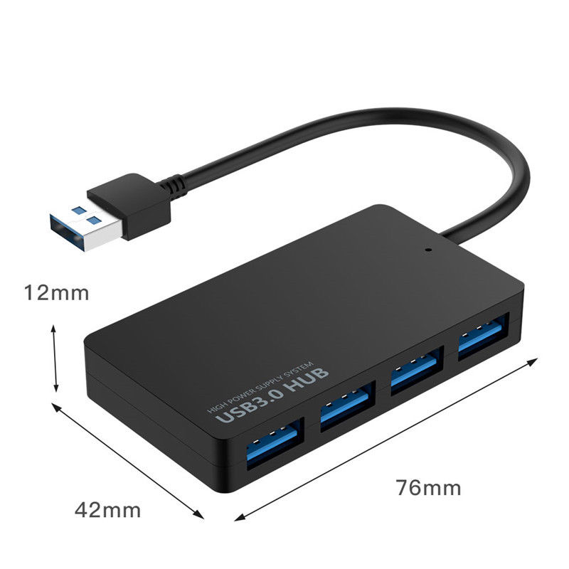 4 Port Usb 3.0 Hub 5Gbps High Speed Usb Splitter Adapter Multi Usb 3 Hub Voor Laptop Computer Laptop accessoires Pc Usb Hub