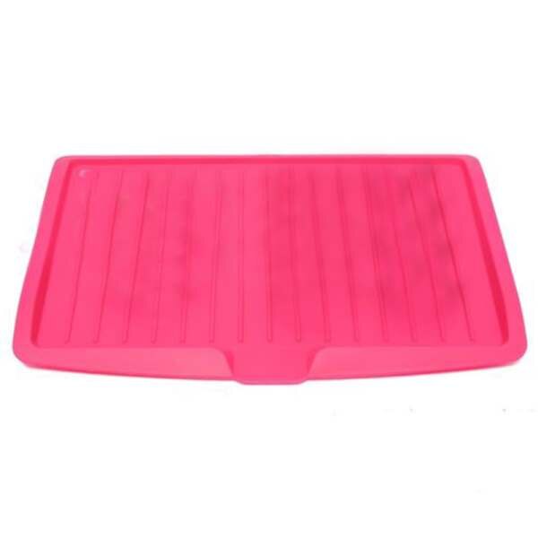 Plastic Dish Drainer Drip Tray Plate Cutlery Rack Kitchen Sink Rack Holder Large: Red