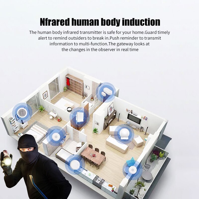 Human Body Sensor Infrared Sensor Tuya Motion Detection Intelligent Motion Sensors Anti-Theft Human Body Motion Sensor