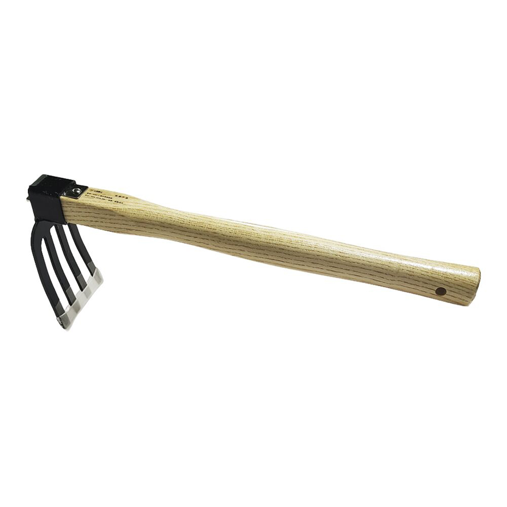 Garden Rake Cultivator with Wooden Handle Dual-purpose Hoe Mini Hoe and Cultivator for Digging Weeding Gardening and Cultivating: Lavender