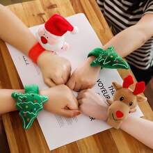 Novel Grappige Kerst Accessoires Mooie Santa Klappen Armband Elanden Armband Kerst Cadeaus voor Kinderen