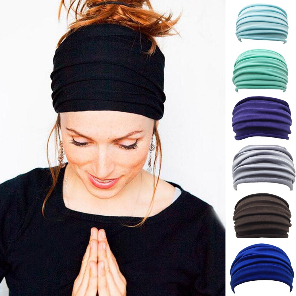 Unisexe loisirs Yoga danse sauvage foulard absorbant la sueur sport bandeau femmes Yoga exercice pli bandeaux vêtements de sport