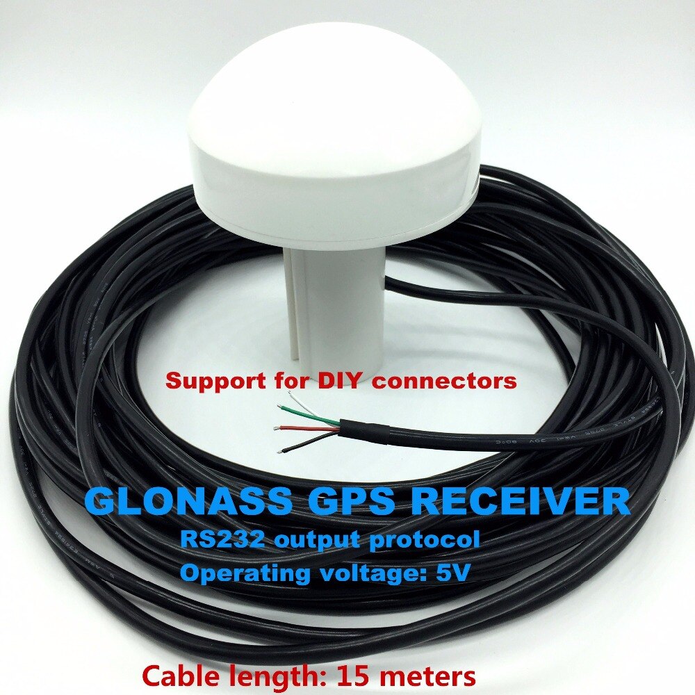 5V 15m cable, RS232 protocol, marine timing Industrial control applications 4800 baud rate GNSS GPS GLONASS dual mode receiver