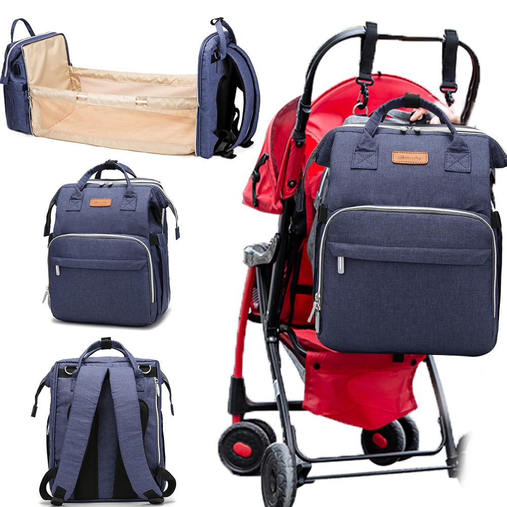 Baby Care Nappy Bag Moms Baby Bag Maternity Diaper Bag Backpack Waterproof Maternity Diaper Backpack With USB Changing Pad