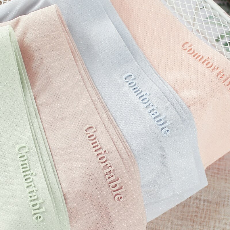 3Pcs Bing Ji Netwerk Incognito Ijs Zijden Ondergoed Vrouwelijke Taille Antibacteriële Katoen Rise Mesh Ademend Slips Ultra-dunne