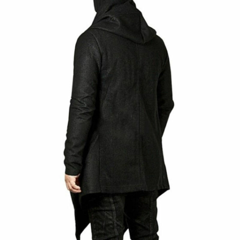 Männer Casual Mit Kapuze Graben Herbst Winter Kleidung Langarm Strickjacke Dünne Graben Solid Mantel Mantel Streetwear Männlichen Mantel