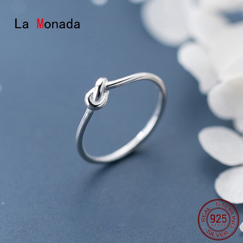 La Monada Knot Finger Women Ring 925 Sterling Silver Minimalist Rings For Women 925 Silver Fine In Jewerly Rings Woman