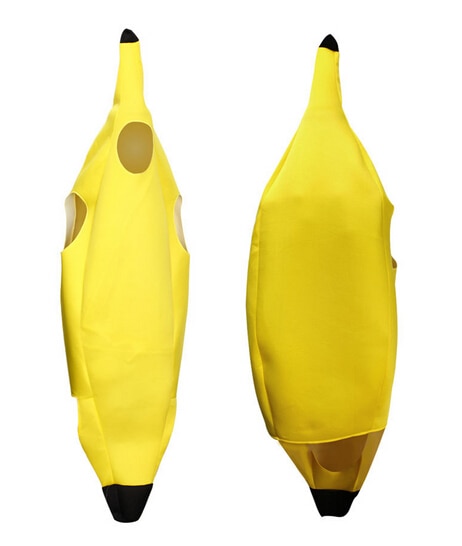 Banan kostym fancy dress outfit män kvinnor unisex rolig svensexa gul fruktfest