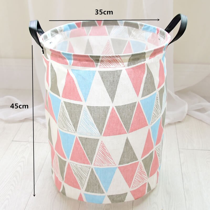 Boîtes de rangement tonneau en lin , jouets pliants, boîte à linge créative, panier à vêtements, sac de rangement de soutien-gorge pour cravates, chaussettes: 047