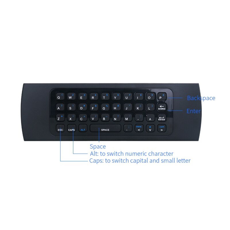 Wireless Qwerty Keyboard for Smart TV Android TV box KODI XBMC MXQ MX3 M8S+T8 QBox 2.4GHz Wireless Remote Control Fly Air Mouse: Default Title