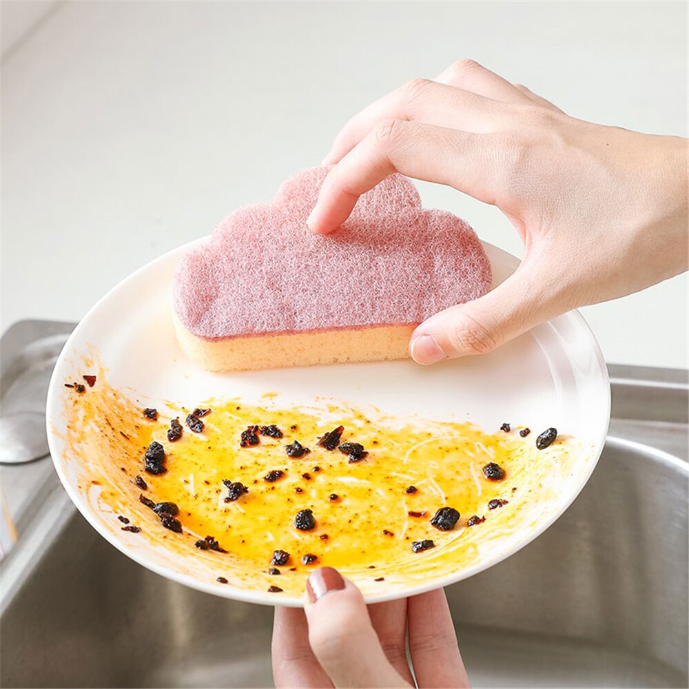 Washing Cloth Car Washing Glass Washing Sponges Strong Decontamination Pads Multi-functional Cloud Sponge Kitchen Tools