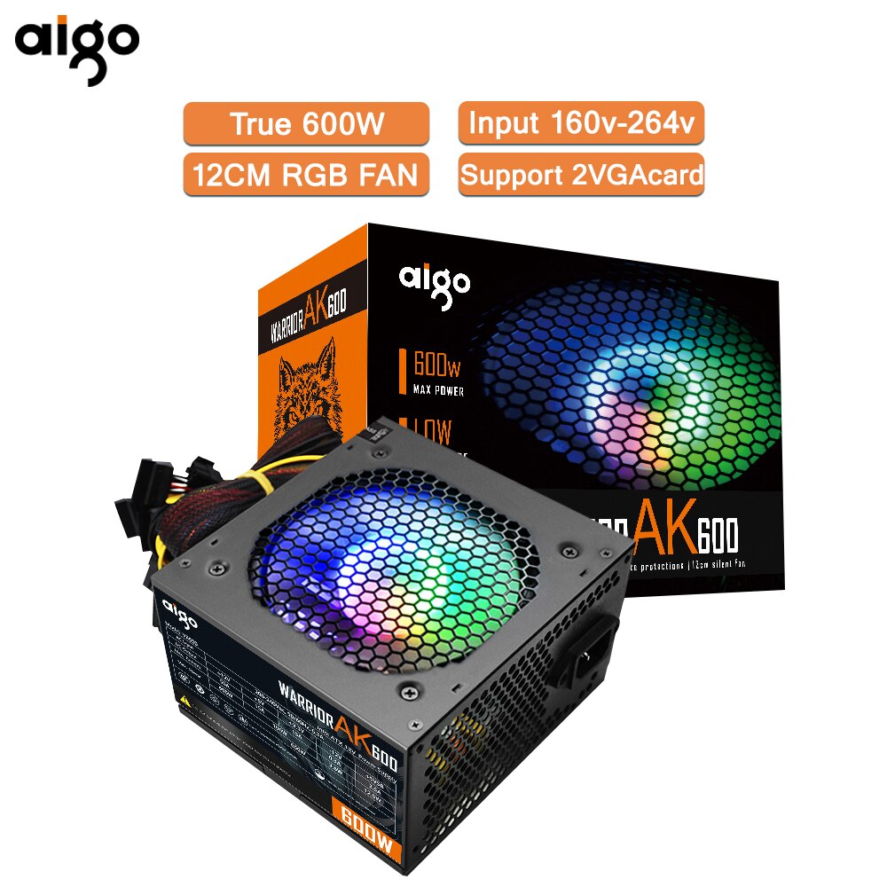 Aigo – bloc d'alimentation AK600 Max, 600W, PS – Grandado