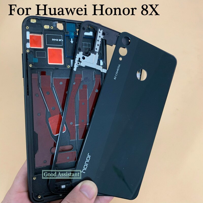 For Huawei Honor 8X / View 10 Lite LCD Faceplate Front Middle Frame Housing Battery Door Back Cover Housing Case Rear bracket