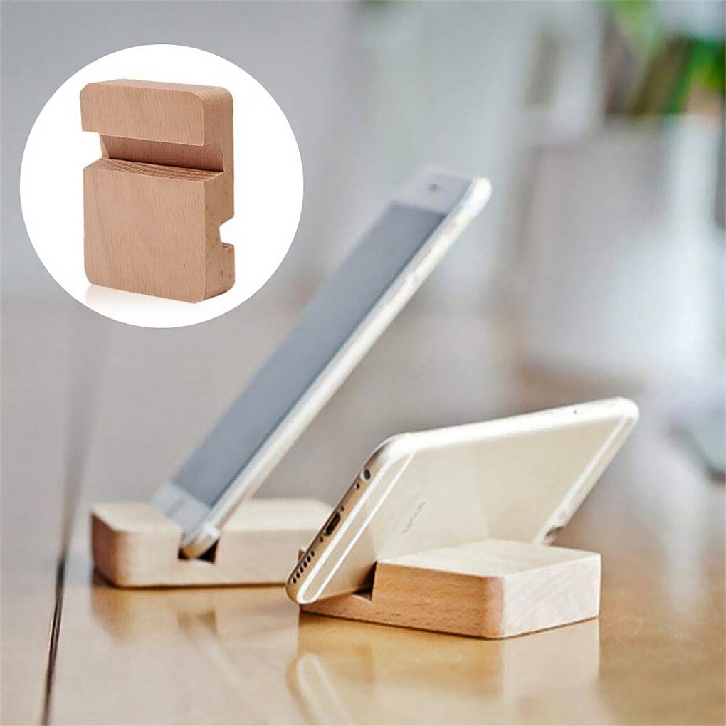 Universele Mobiele Telefoon Houder Stand Houten Houder Voor Iphone 11X7 Xiaomi Bureau Tablet Stand Mobiele Telefoon Houder