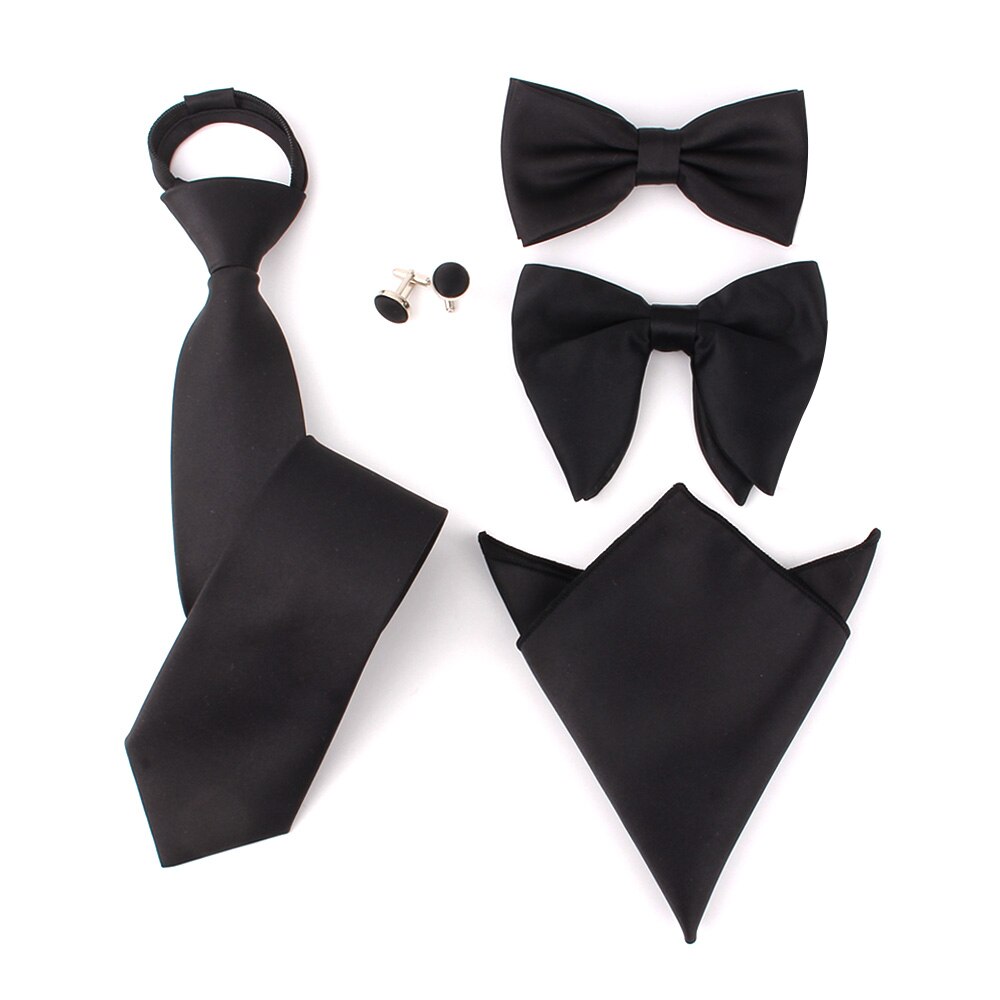 Solid Skinny Ties Boys Girls School Uniforms Adjustable Black Tie Neck Tie For MEN Women Wedding Necktie For Groom Bow tie