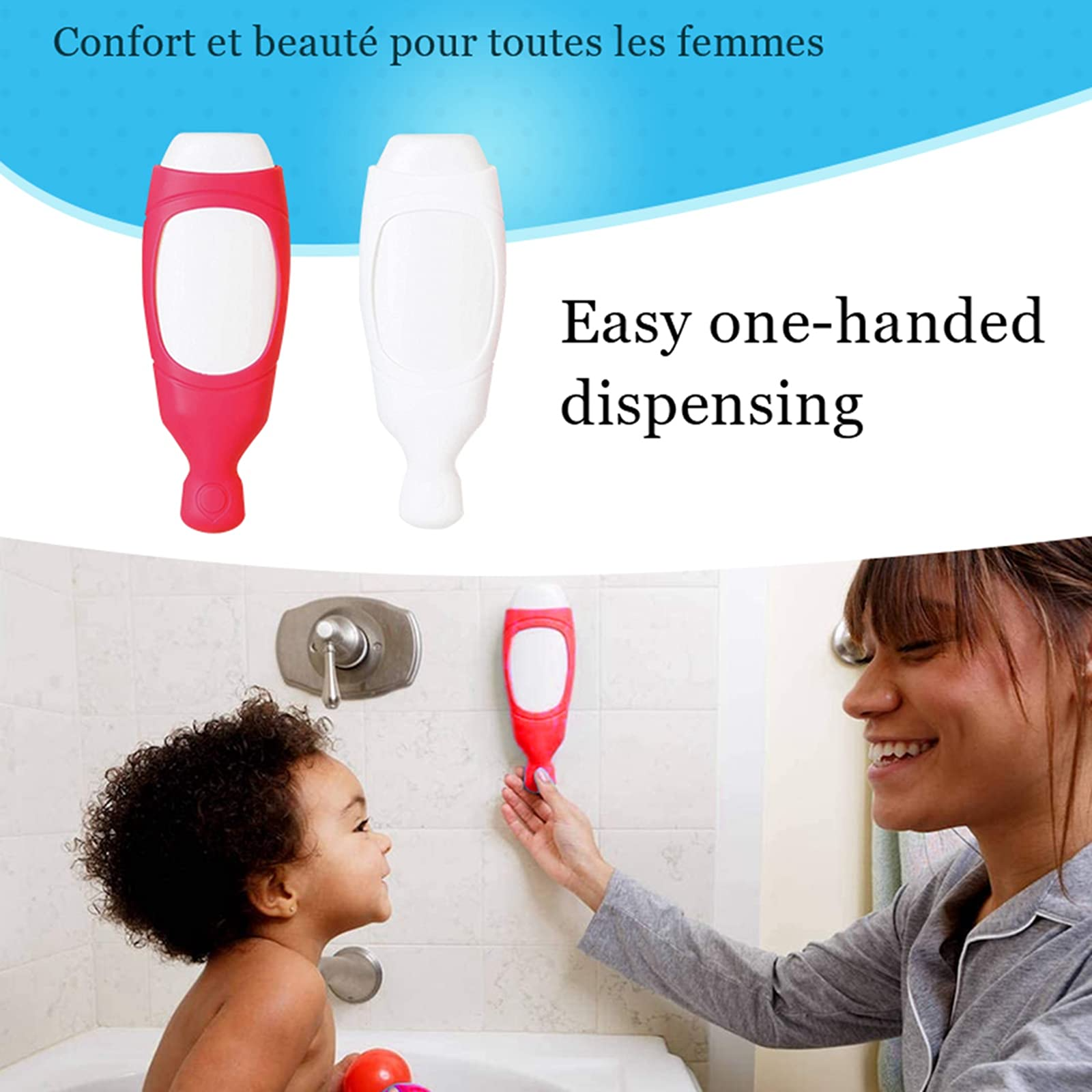 Shower Squeeze Dispenser Shampoo Squeeze Bottle Leak Proof Silicone Squeeze Dispenser Hook Silicone Soap Dispenser Leak Proof