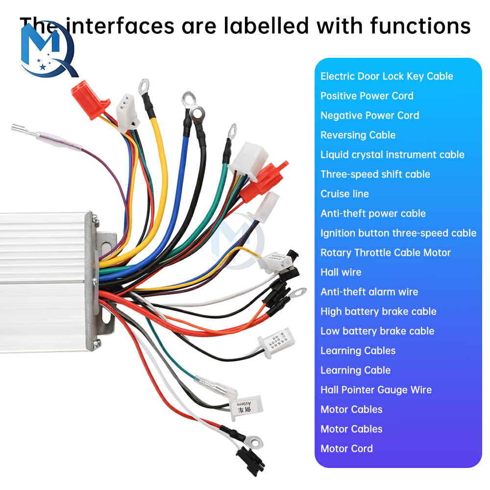 36-72V E-bike Intelligente Borstelloze Controller Voor E-bike Elektrische Scooter Accessoires 350W-1500W
