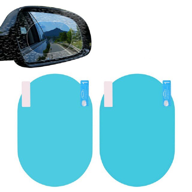 2 Pcs/Set Fog Car Sticker Car Mirror Window Clear Film Car Rearview Mirror Protective Film Waterproof Auto Sticker: Elliptic-110x85mm