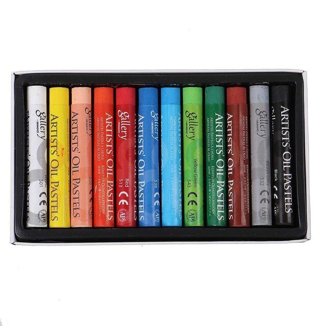 12/25/50PCS Soft Crayon Set Painting Oil Pastel Drawing Pen School Stationery Supplies Kids: MOPS-12