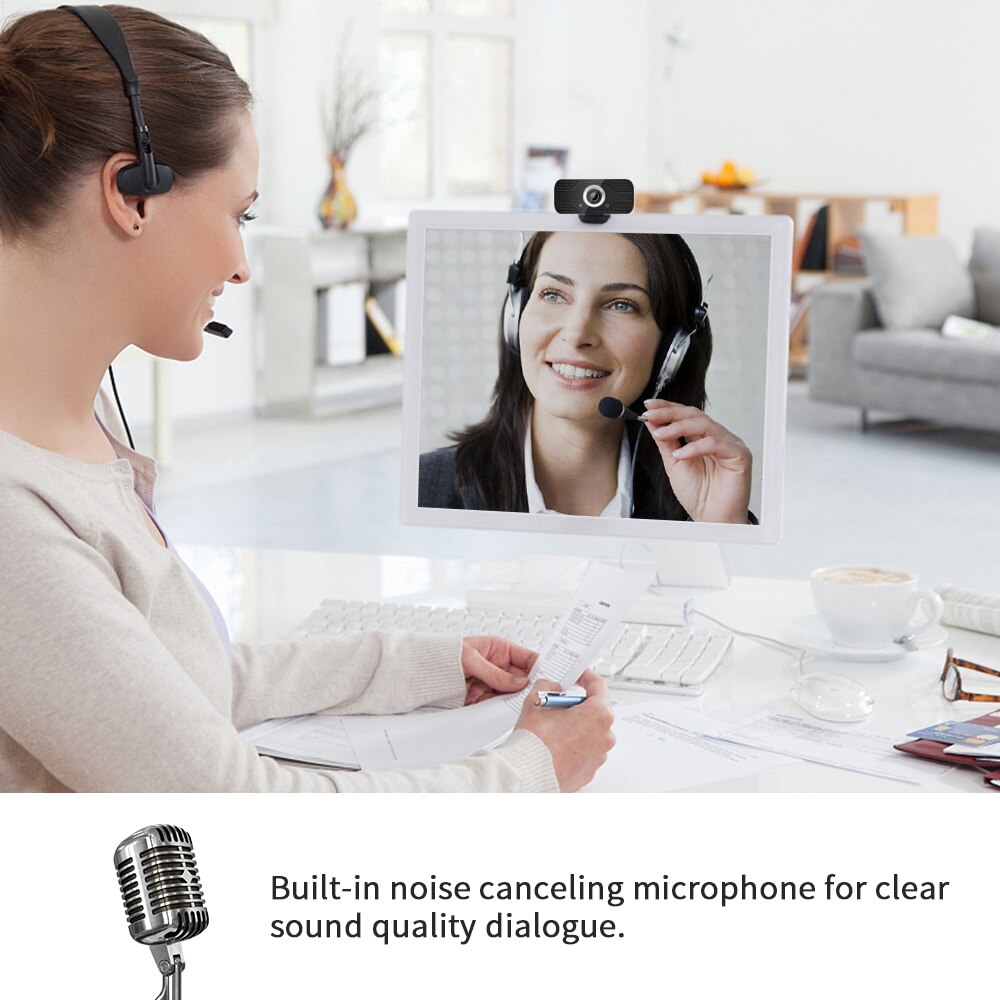 1080P Hd Usb Webcam Draaibare Mini Web Camera Plug En Spelen Met Micphone Voor Pc Computer Desktop Laptops Video conferentie Werk