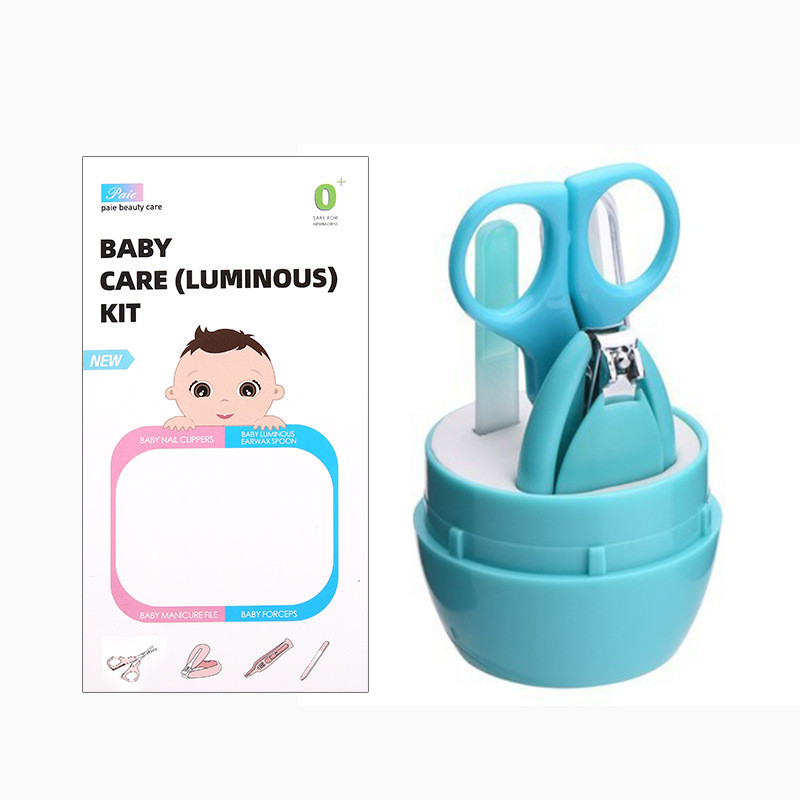 Kit per unghie per bambini 4 in 1, adatto per forbici per unghie per bambini e mani per bambini: green