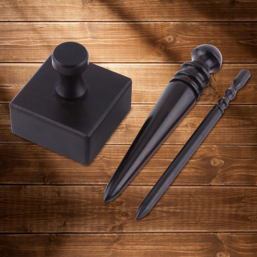 3 Types Black Wood Muiti-size Polish Leather Edge Burnisher Craft DIY Kit Tool Leather Craft Tool Polished Grinding Tool