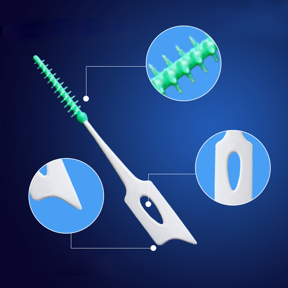 150pcs Silicone Interdental Brushes Between Teeth Floss Pick Care Brushes