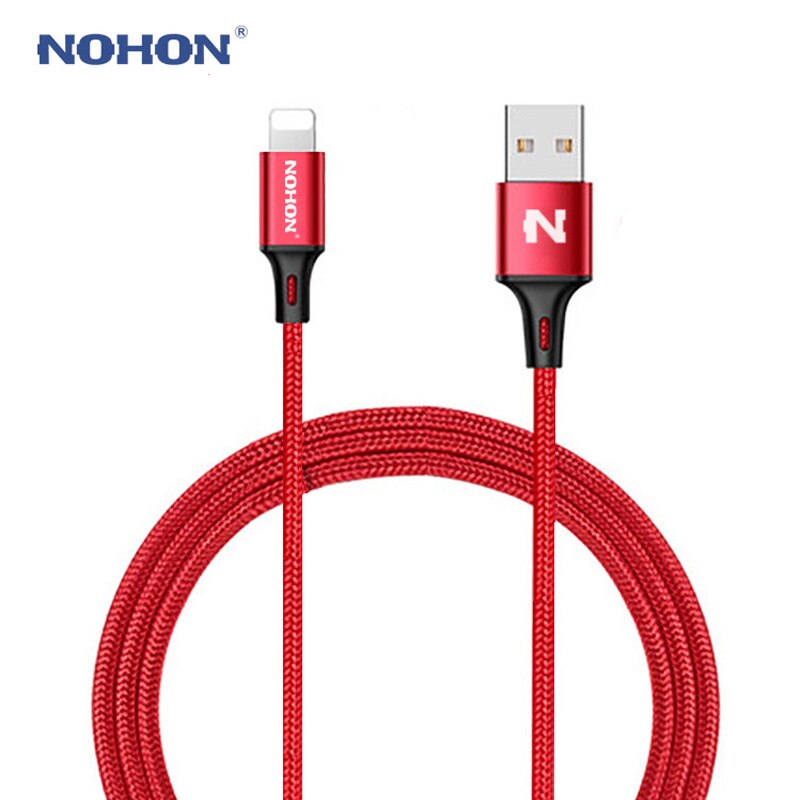 Original nohon 8pin cabo usb para iphone 7plus 6s mais 5 5S 5c ios 10 9 8 ipad ipod cabo de carregamento rápido sincronização dados fio