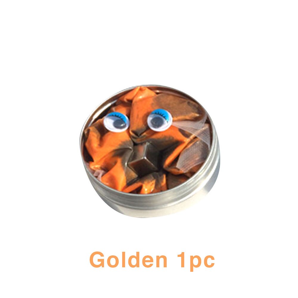 DIY Magnetische Schleim Intelligente Hand Schleim Flauschigen Polymer Ton Magnet Plastilin Gummi Schlamm Kreative Spielzeug Intelligente Gummi Tonne: golden