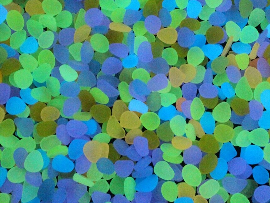 Pierres scintillantes dans le noir, 10 pièces, décor d'aquarium, galets lumineux pour passerelle, jardin, fête, 3