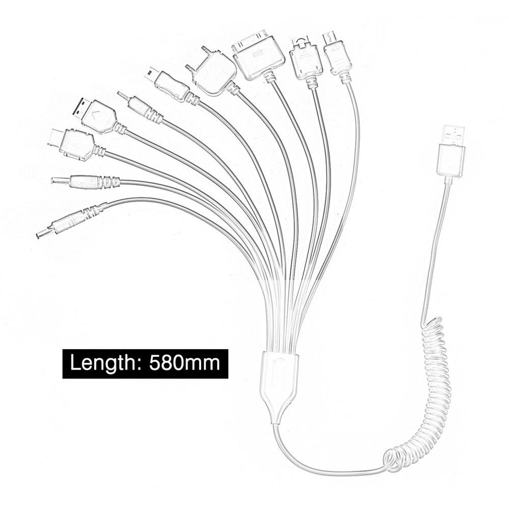 10 In 1 Universele Draagbare Lichtgewicht Multi Functies Usb Charge Oplaadkabel Compatibel Met De Meeste Merken Telefoons