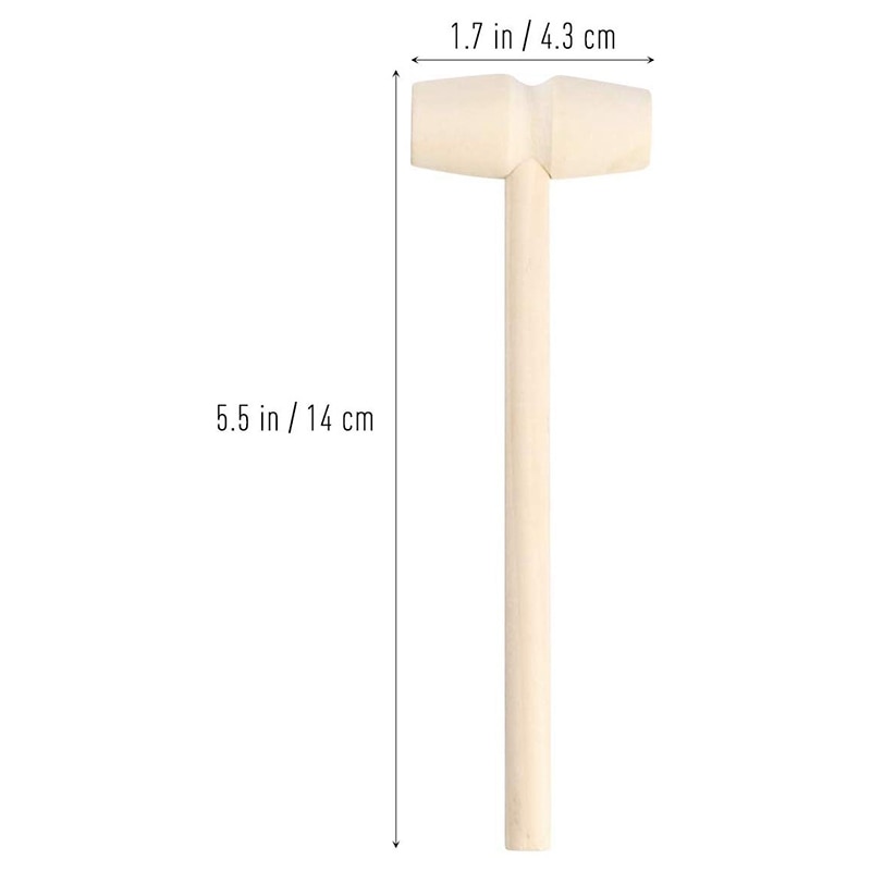 20 Pieces Mini Wooden Hammer Beat Toy Cute Beat Gear Toy Boy Girl Promote Baby's Hand Eye Coordination