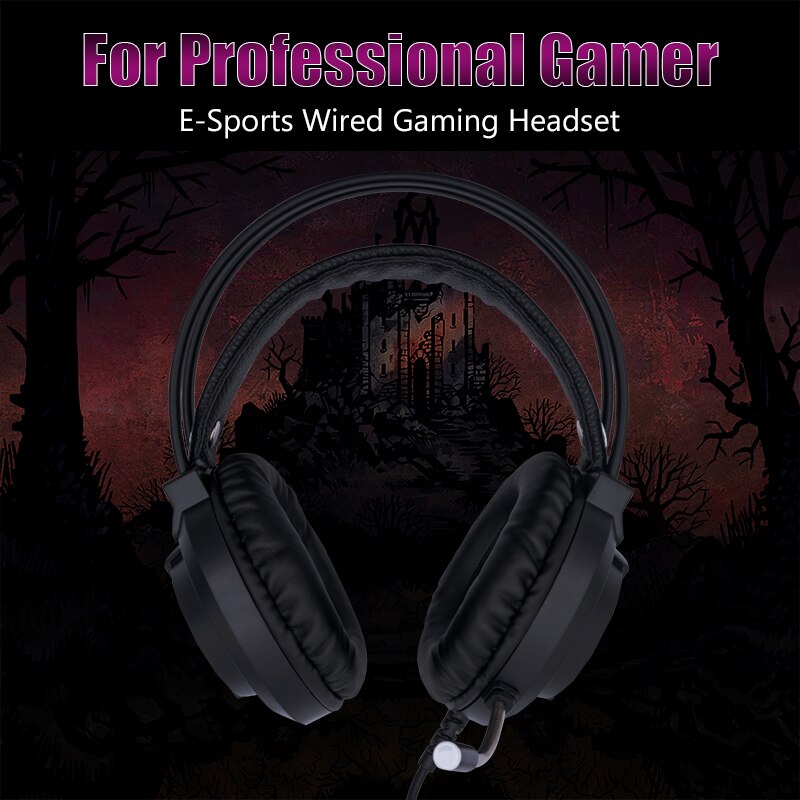 Gaming Headset 7.1 Surround Sound with Microphone Earphones USB Wired RGB Gamer Headphones for PC Xbox One PS4