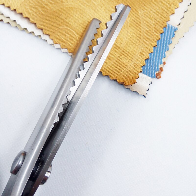 23.5cm Zig Zag Sewing Cut Dressmaking Tailor Shear Scissor Leather Handicraft Fabric Denim DIY Upholstery Tool Textile