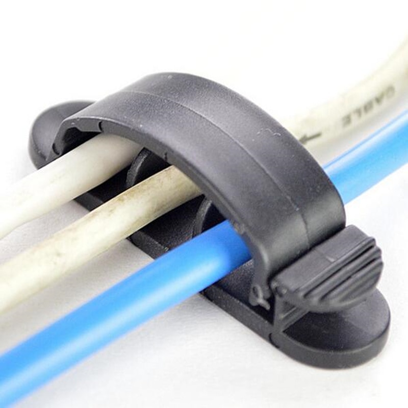 3 sztuk/zestaw drut linia Organizer robić kabli klipsy krawaty zapięcie robić przymocowania na kable uchwyt ambona odwróć linia ciągła oplot na kable zarządzanie