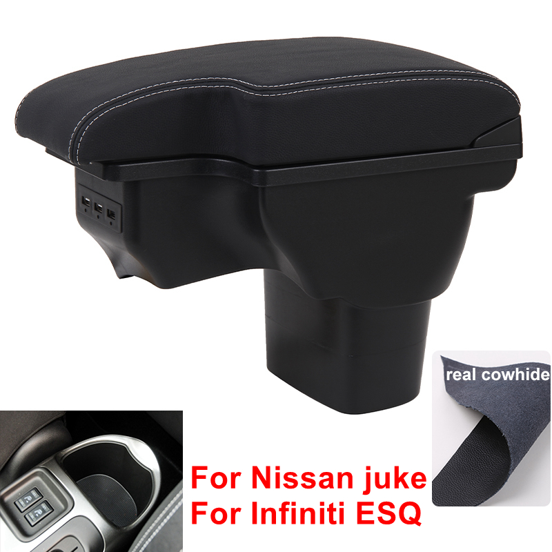 For NISSAN Juke For Infiniti ESQ Armrest Box Central Store Content Car Modification Accessories Dual Layer Retractable: B3 Real Corium